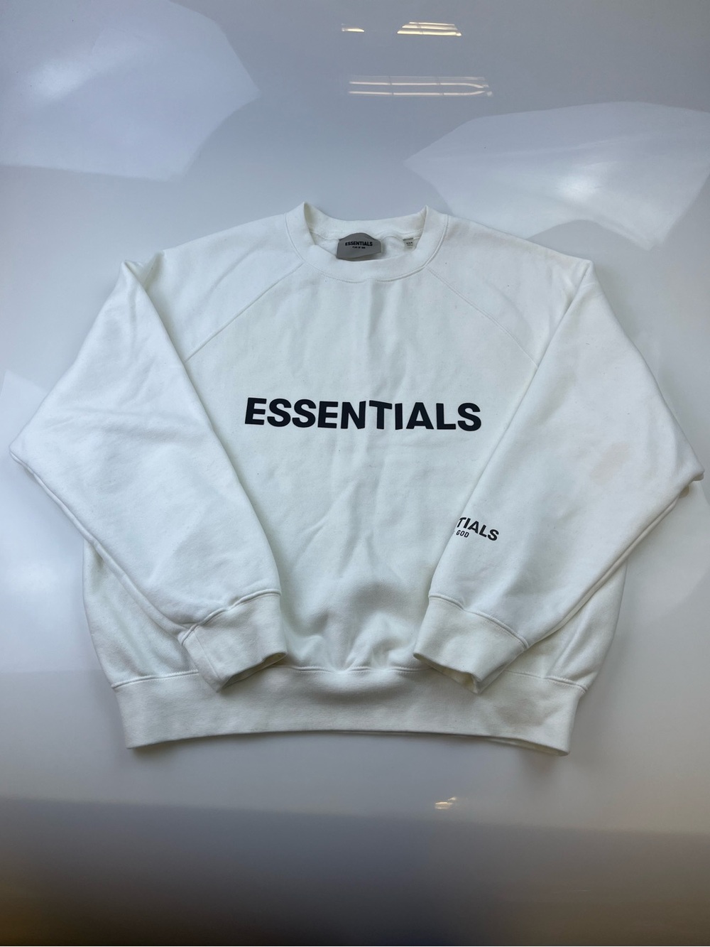 Essentials White Fleece Sweater N257-3